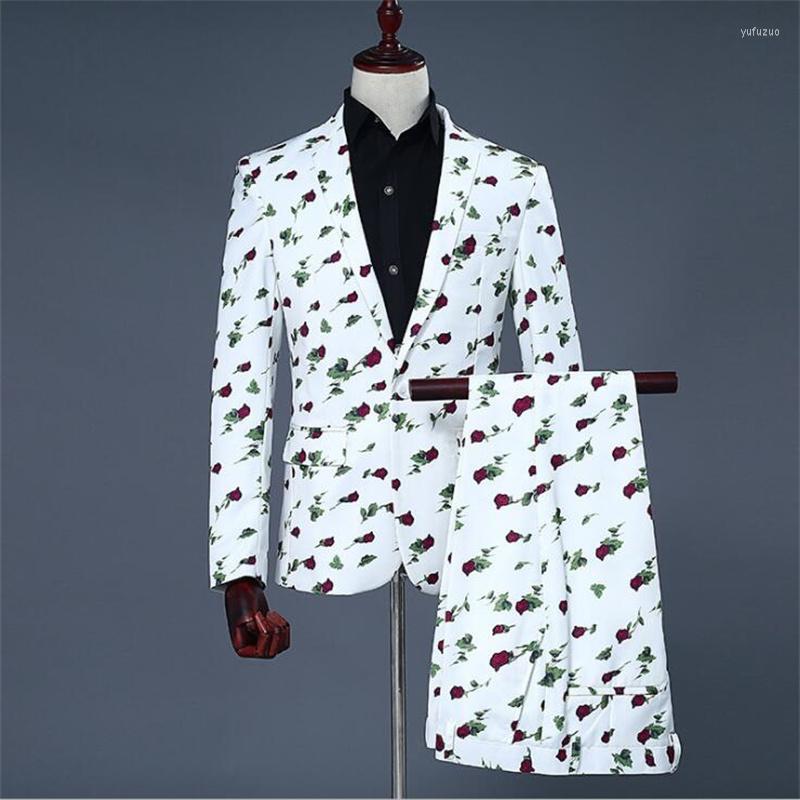 Men' Suits Blazer Men Groom Suit Set With Pants Mens Wedding Singer Star Style Dance Stage Digital Printing Clothing Formal Dress, White
Men' Suits Blazer Men Groom Suit Set With Pants Mens Wedding Singer Star Style Dance Stage Digital Printing Clothing Formal Dress, White