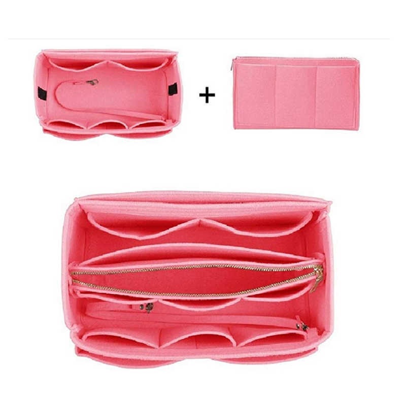 Cosmetic Bags Cases Evening with zipper Make up Organizer Insert For Handbag Travel Portable Felt Inner Purse Fits in Speedy 221009