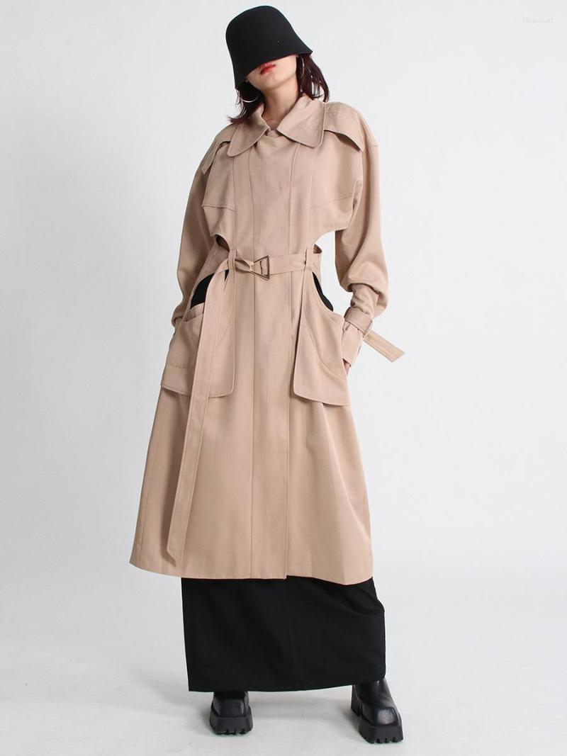 Women' Trench Coats Super Chic Hollow-out Fashion Women Autumn Ultra Long Design Big Pockets Khaki Wind
Women' Trench Coats Super Chic Hollow-out Fashion Women Autumn Ultra Long Design Big Pockets Khaki Wind