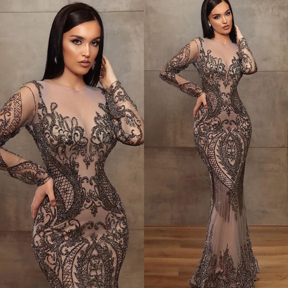 Modern Beading Mermaid Prom Dresses Sheer Neck Jewel Party Dresses Long Sleeves Tassels Sequins Custom Made Evening Dress wly935, Coral
Modern Beading Mermaid Prom Dresses Sheer Neck Jewel Party Dresses Long Sleeves Tassels Sequins Custom Made Evening Dress wly935, Coral
