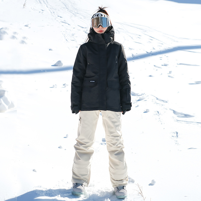 Skiing Suits Women s Ski Set Thickened Warm Overalls Mountaineering Snowboards Jacket Windproof Waterproof Snow Pants 221008