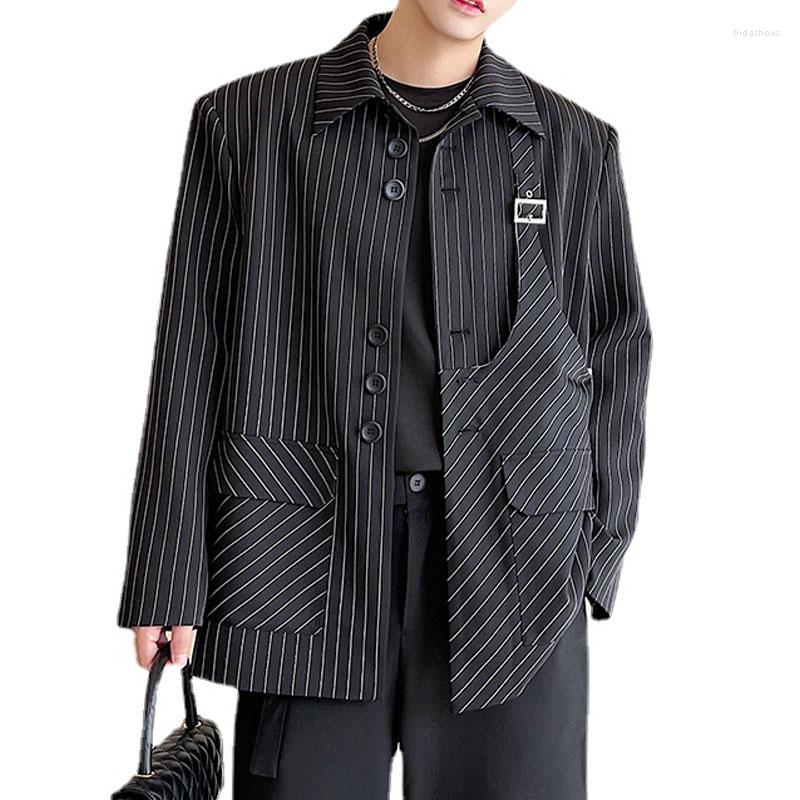 Men's Suits Men 3D Splice Loose Casual Stripe Suit Jacket Blazer Korean Streetwear Fashion Harajuku Style Coat For Mens Blazers, W0315
Men's Suits Men 3D Splice Loose Casual Stripe Suit Jacket Blazer Korean Streetwear Fashion Harajuku Style Coat For Mens Blazers, W0315