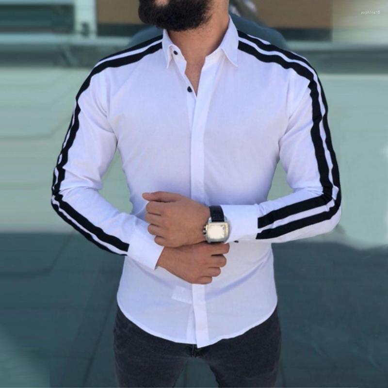 Men's Casual Shirts Men Business Shirt Spring Long Sleeve Turn-down Collar Buttons Closure Button Cuffs Side Striped Slim Office, White
Men's Casual Shirts Men Business Shirt Spring Long Sleeve Turn-down Collar Buttons Closure Button Cuffs Side Striped Slim Office, White