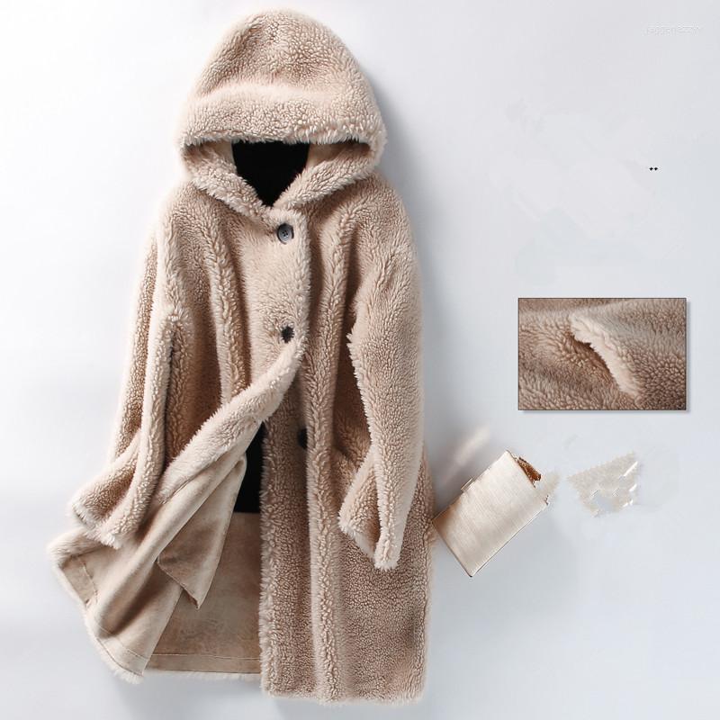 Women' Fur Fashion Granule Sheep Shearing Coat Female 2022 Winter Korean Hooded Long Sleeve Mid-Length Jacket Women Clothing H1702, White
Women' Fur Fashion Granule Sheep Shearing Coat Female 2022 Winter Korean Hooded Long Sleeve Mid-Length Jacket Women Clothing H1702, White