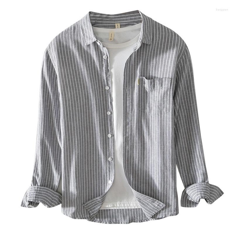 Men's Casual Shirts Spring And Autumn Men's Loose Fresh Stripe Long Sleeve Cotton Linen Shirt, Blue
Men's Casual Shirts Spring And Autumn Men's Loose Fresh Stripe Long Sleeve Cotton Linen Shirt, Blue