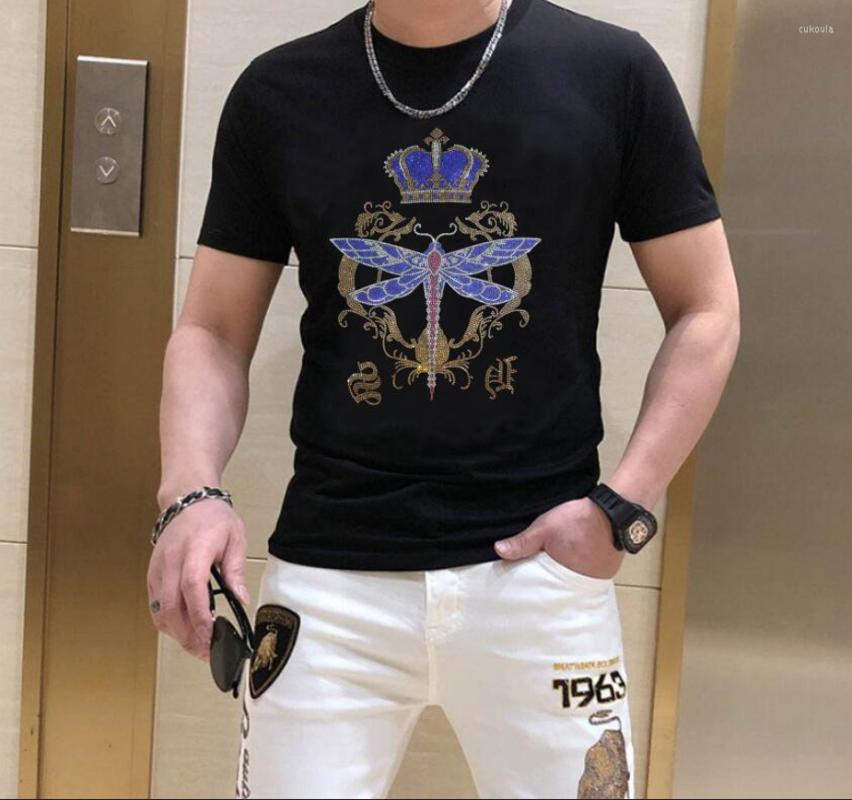 Men' T Shirts 2022 Men' High End Luxury Pattern Designer Rhinestone Clothes O-neck Breathable Short-Sleeve Fashion Shirt, As show
Men' T Shirts 2022 Men' High End Luxury Pattern Designer Rhinestone Clothes O-neck Breathable Short-Sleeve Fashion Shirt, As show