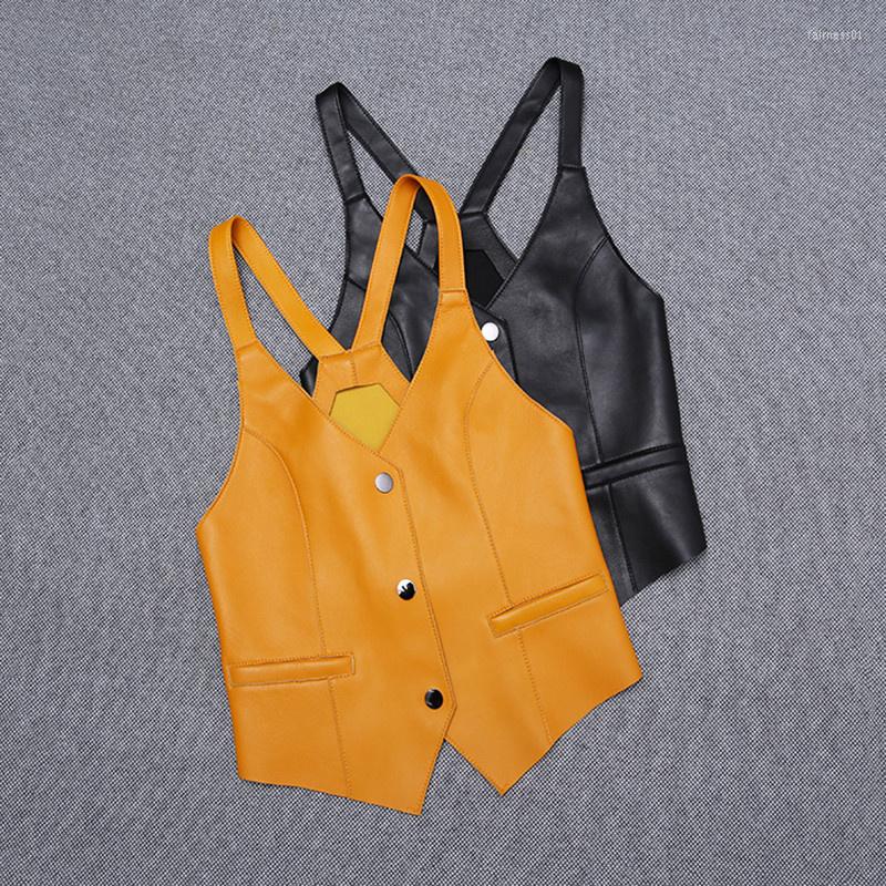 Women's Vests Fashion Genuine Leather Vest Natural Real Sheepskin Womens Sleeveless Jacket Short Coat Ladies Waistcoat Top Female, Black
Women's Vests Fashion Genuine Leather Vest Natural Real Sheepskin Womens Sleeveless Jacket Short Coat Ladies Waistcoat Top Female, Black