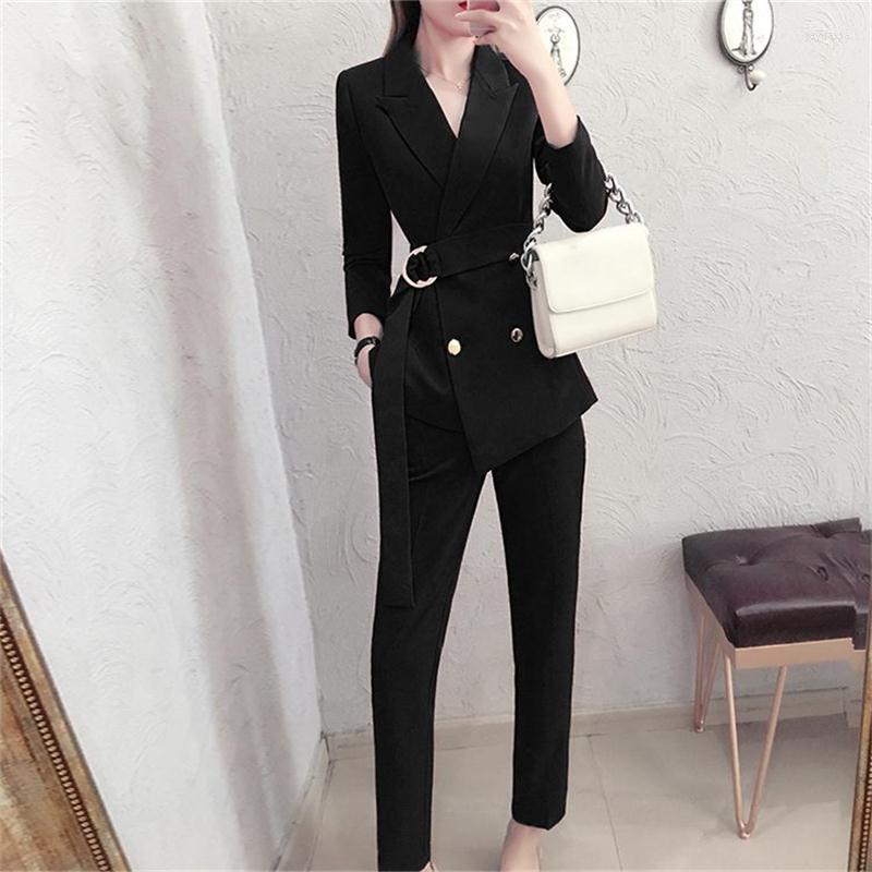 Women' Tracksuits 2 Pieces Set Black Irregular Blazer Women Suits Double-breasted Slim Pant Jacket & Pencil Office Lady
Women' Tracksuits 2 Pieces Set Black Irregular Blazer Women Suits Double-breasted Slim Pant Jacket & Pencil Office Lady