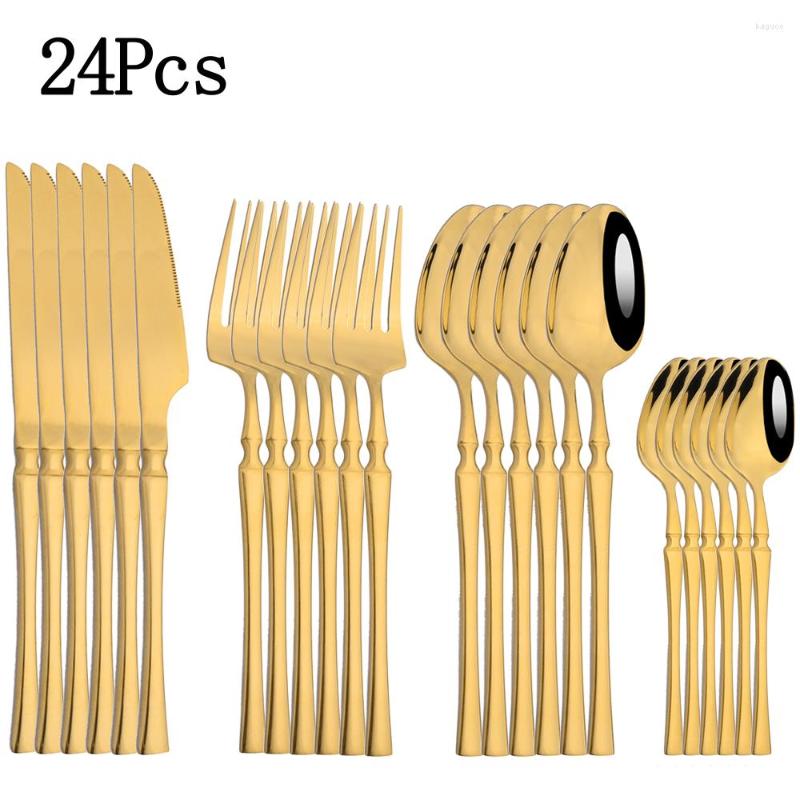 Flatware Sets 24Pcs Dinnerware Set Stainless Steel Cutlery Mirror Spoon Fork Knife Kitchen Dinner Tableware Complete Home
Flatware Sets 24Pcs Dinnerware Set Stainless Steel Cutlery Mirror Spoon Fork Knife Kitchen Dinner Tableware Complete Home
