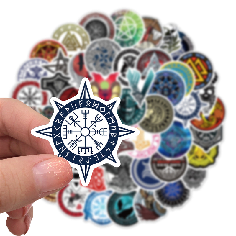 50Pcs Mysterious Viking Totem sticker Pirates Graffiti Stickers for DIY Luggage Laptop Skateboard Motorcycle Bicycle Stickers