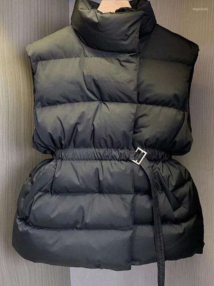 Women's Vests Winetr Sleeveless Jacket Women Puffer Vest Female Stand Collar Zipper Cotton Clothing Ladies Belt Elegant Coat Colete, Black
Women's Vests Winetr Sleeveless Jacket Women Puffer Vest Female Stand Collar Zipper Cotton Clothing Ladies Belt Elegant Coat Colete, Black