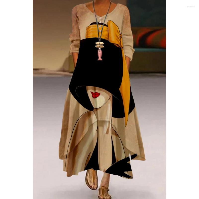 Casual Dresses Women Long Sleeve Shirt Dress Autumn Printed OL Laides Loose Party Maxi Vestido, Bq140946
Casual Dresses Women Long Sleeve Shirt Dress Autumn Printed OL Laides Loose Party Maxi Vestido, Bq140946