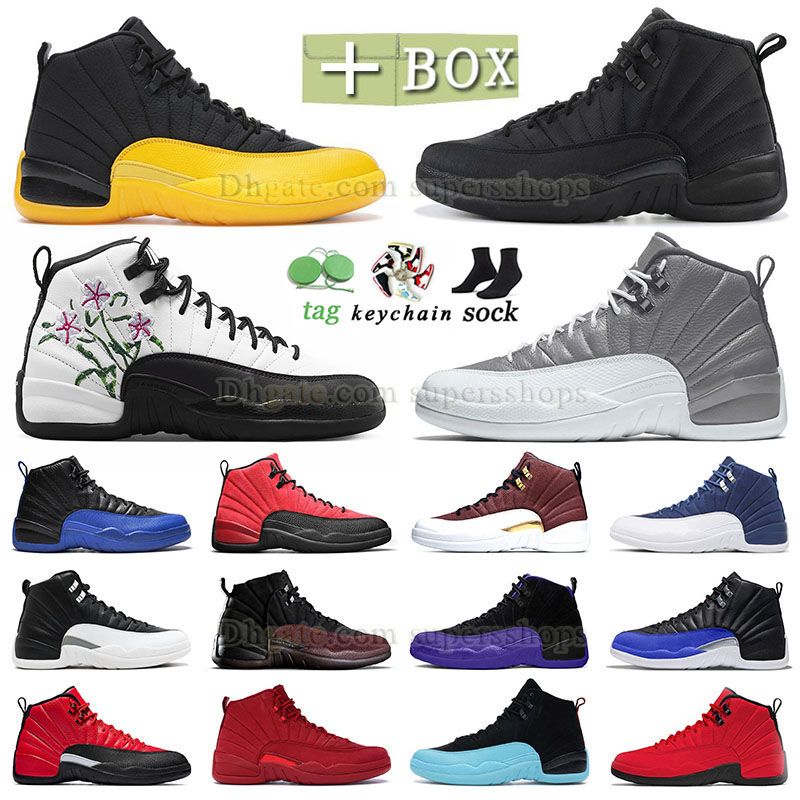 Triple Black 12s Basketball Shoes Mens Jumpman 12 Cool Grey Stealth Eastside Golf GS Floral Flu Game University Gold Taxi Machigan Navy Blue Designer Sneaker With Box, P00 40-47 black taxi
Triple Black 12s Basketball Shoes Mens Jumpman 12 Cool Grey Stealth Eastside Golf GS Floral Flu Game University Gold Taxi Machigan Navy Blue Designer Sneaker With Box, P00 40-47 black taxi