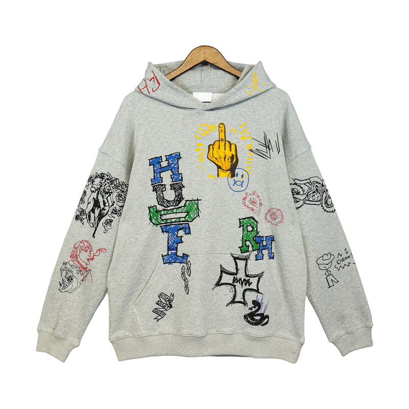 22FW USA Painting Graffiti Hoodie Autumn Winter Skateboard Streetwear Pullover Hooded Sweatshirt, Gray
22FW USA Painting Graffiti Hoodie Autumn Winter Skateboard Streetwear Pullover Hooded Sweatshirt, Gray