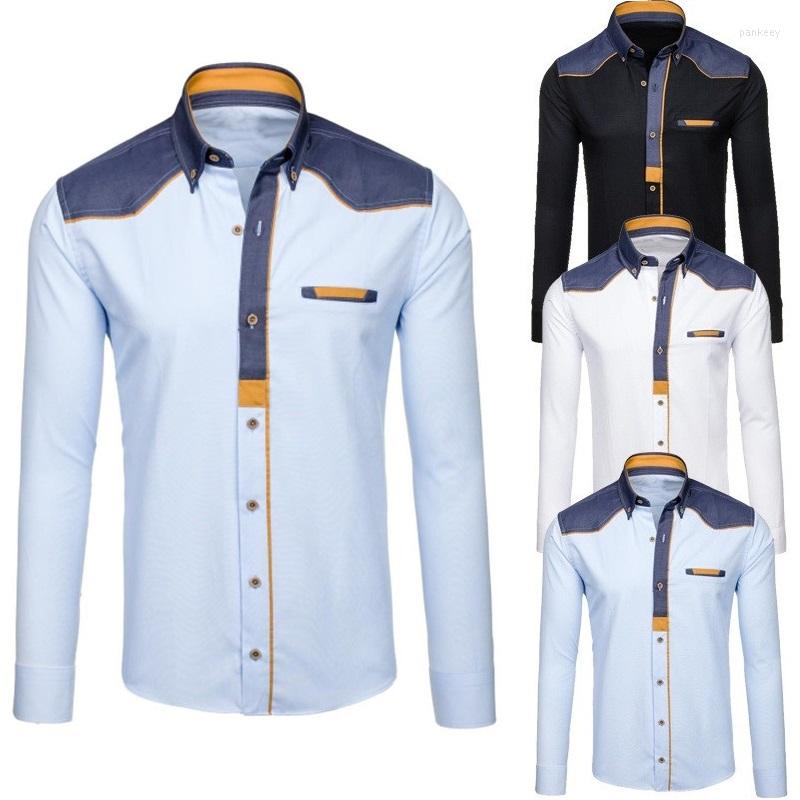 Men's Casual Shirts ZOGAA Mens Business Stand Collar Panelled Long Sleeve Shirt Spring Autumn Slim Fit, Blue
Men's Casual Shirts ZOGAA Mens Business Stand Collar Panelled Long Sleeve Shirt Spring Autumn Slim Fit, Blue