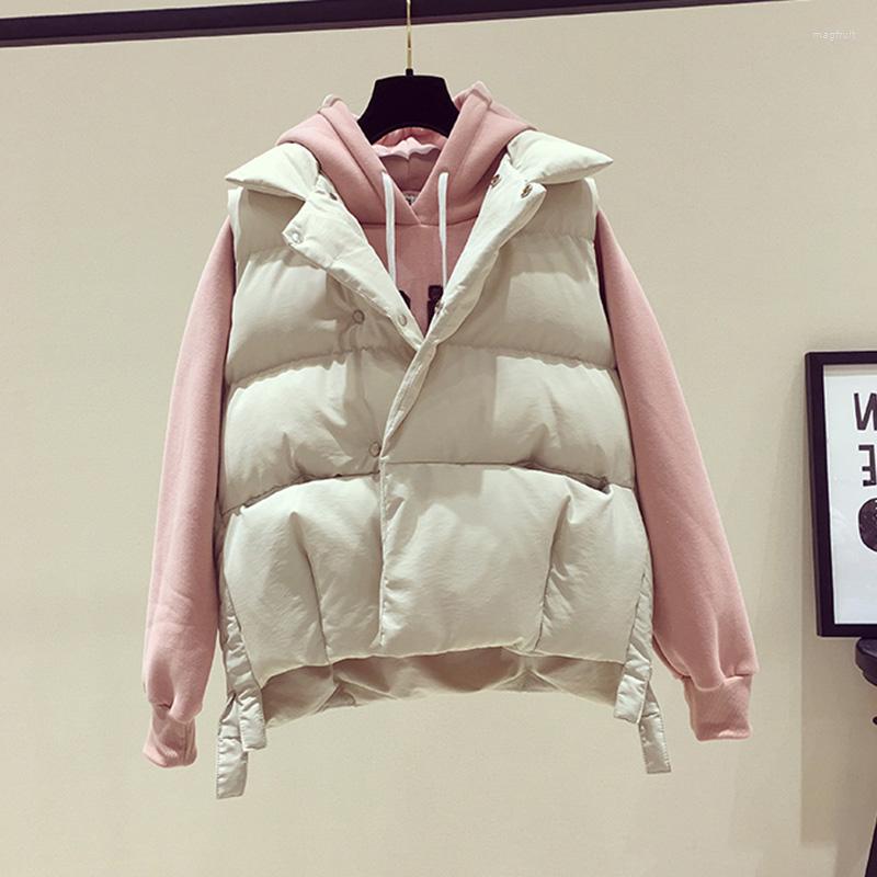 Women' Vests Cotton Winter Vest Women Thick Warm Coat Women' Turn-down Collar Solid Padded Jacket Female, Beige
Women' Vests Cotton Winter Vest Women Thick Warm Coat Women' Turn-down Collar Solid Padded Jacket Female, Beige