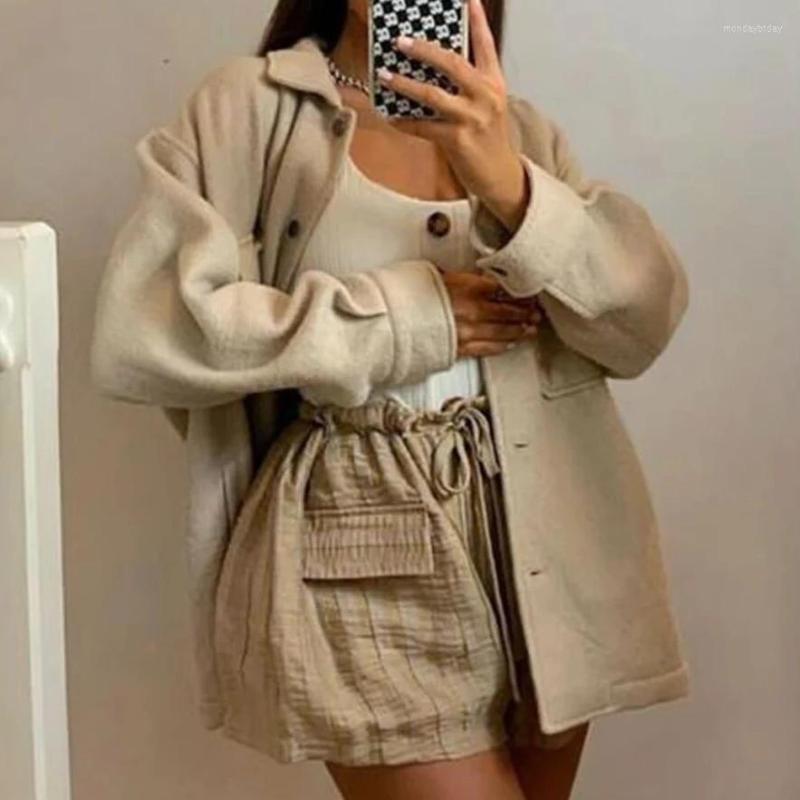 Women' Jackets 2022 Casual Shirt Jacket Women Wool Blends Parkas Basic Coat Loose Solid Fashion Outwear Long Sleeve Veste Femme, White
Women' Jackets 2022 Casual Shirt Jacket Women Wool Blends Parkas Basic Coat Loose Solid Fashion Outwear Long Sleeve Veste Femme, White