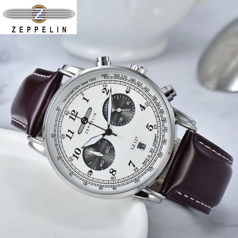 

2023 ZEPPELIN Watch for Men Owl Dial Business Casual Men's wristWatch Waterproof Leather Luxury Trend Watch Relogio Masculino, 02