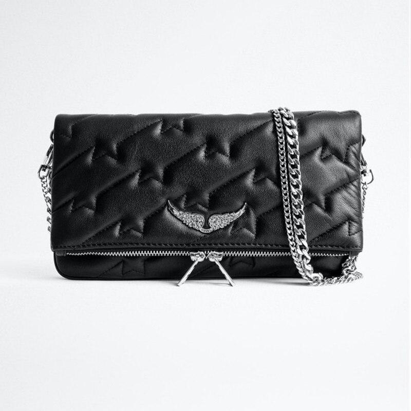 Fashion Designer Womens Handbag Bag ZV Wings Diamond-ironing Shoulder Bag Messenger Sheepskin Leather Crossbody Two Chain Ladies Clutch Hasp Bags, Black
Fashion Designer Womens Handbag Bag ZV Wings Diamond-ironing Shoulder Bag Messenger Sheepskin Leather Crossbody Two Chain Ladies Clutch Hasp Bags, Black