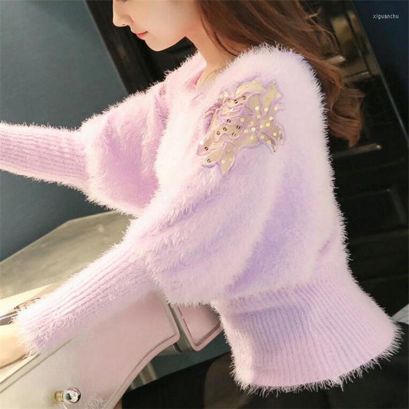 Women's Sweaters Lmitation Mink Velvet Women's O-neck Bat Sleeve Hollow Jumper Top Sweet Beauty White Pullover Basic Knitted Sweater, Pink
Women's Sweaters Lmitation Mink Velvet Women's O-neck Bat Sleeve Hollow Jumper Top Sweet Beauty White Pullover Basic Knitted Sweater, Pink