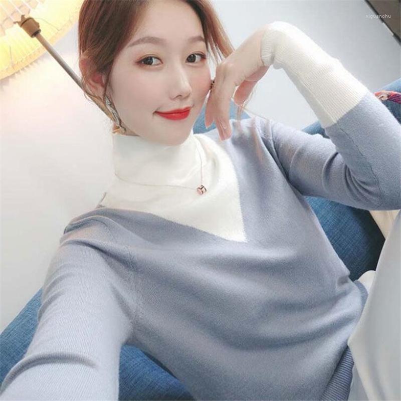 Women' Sweaters Fake Two-piece Turtleneck Women Jumper Top Knitting Sweater High-neck Western Knitted Bottoming Autumn Pullover, Violet
Women' Sweaters Fake Two-piece Turtleneck Women Jumper Top Knitting Sweater High-neck Western Knitted Bottoming Autumn Pullover, Violet