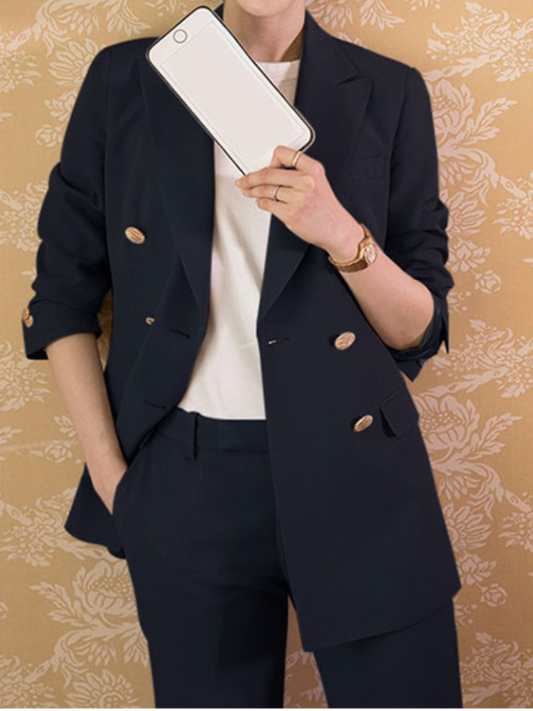 Women's Suits Blazers Office Ladies Elegant Casual Blazer Pant Suits Women's Spring Fashion Workwear Two Piece Sets Female Business Trousers