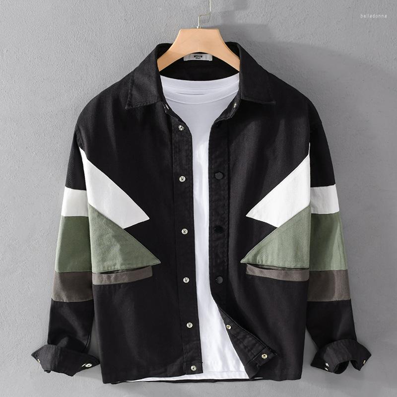 Men's Casual Shirts 9810 Spring Fall Men Color Patchwork Handsome Loose Long Sleeve Trendy Lapel Personality Cargo Ins Urban Cool Youth Tops, 9810 black
Men's Casual Shirts 9810 Spring Fall Men Color Patchwork Handsome Loose Long Sleeve Trendy Lapel Personality Cargo Ins Urban Cool Youth Tops, 9810 black