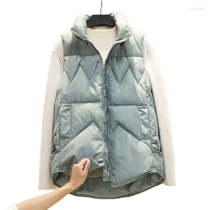 Women's Vests Autumn Winter Down Cotton Soild Women's Vest Short Style 2022 Slim Fashion Stand-up Collar White Jacket Sleeveless, Beige
Women's Vests Autumn Winter Down Cotton Soild Women's Vest Short Style 2022 Slim Fashion Stand-up Collar White Jacket Sleeveless, Beige