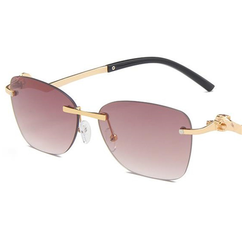 Women Sunglasses Rimless Sun Glasses Gradient Lens Adumbral Anti-UV Spectacles Personalized Leopard Temples Eyeglasses
Women Sunglasses Rimless Sun Glasses Gradient Lens Adumbral Anti-UV Spectacles Personalized Leopard Temples Eyeglasses