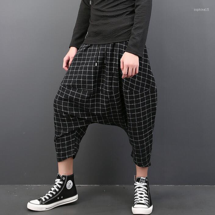 Men's Pants Autumn Winter Personality Trousers Mens Low Crotch Plaid Harem Pant Feet Fashion Pantalon Homme Street Black
Men's Pants Autumn Winter Personality Trousers Mens Low Crotch Plaid Harem Pant Feet Fashion Pantalon Homme Street Black