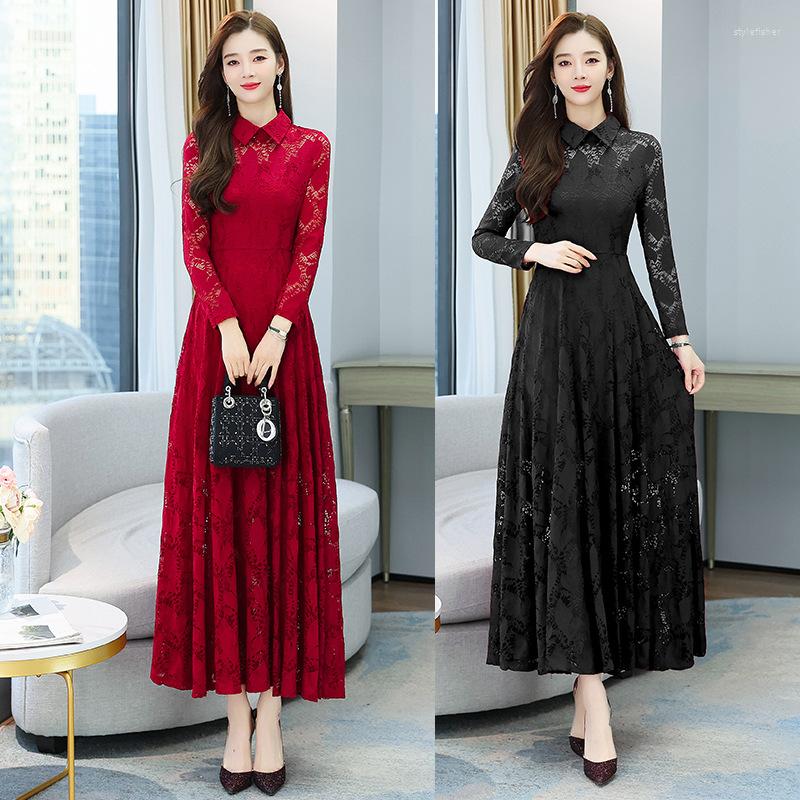 Casual Dresses 2022 Spring And Autumn Korean Large Size Celebrity Temperament Slim Black Lace Backed Long Sleeved Dress
Casual Dresses 2022 Spring And Autumn Korean Large Size Celebrity Temperament Slim Black Lace Backed Long Sleeved Dress