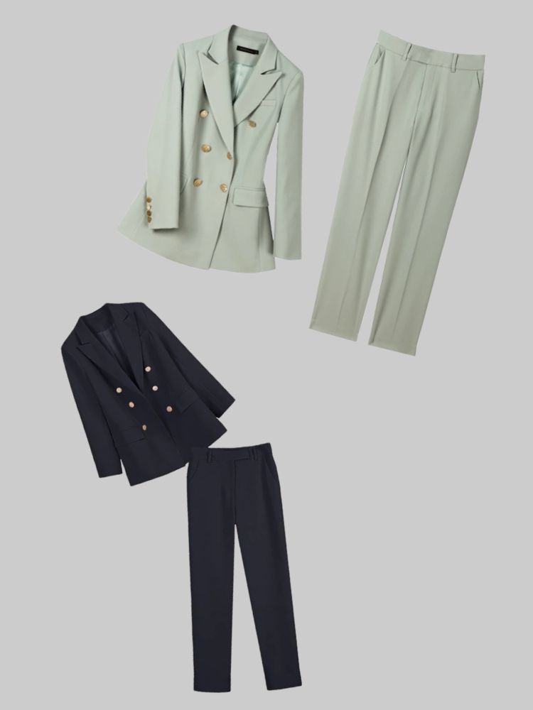 Women's Suits Blazers Office Ladies Elegant Casual Blazer Pant Suits Women's Spring Fashion Workwear Two Piece Sets Female Business Trousers