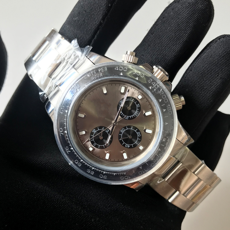 Mens Silver watch AAA watches black bezel grey dial 40mm luxury sapphire automatic mechanical stainless steel white dial all sub dials moves
Mens Silver watch AAA watches black bezel grey dial 40mm luxury sapphire automatic mechanical stainless steel white dial all sub dials moves