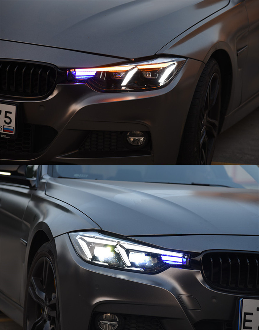 Headlight For 3Series F30 F35 2013-2018 Head Lights Upgrae 2022 Style Replacement DRL angel eye Daytime lights Lighthouse Projector Facelift