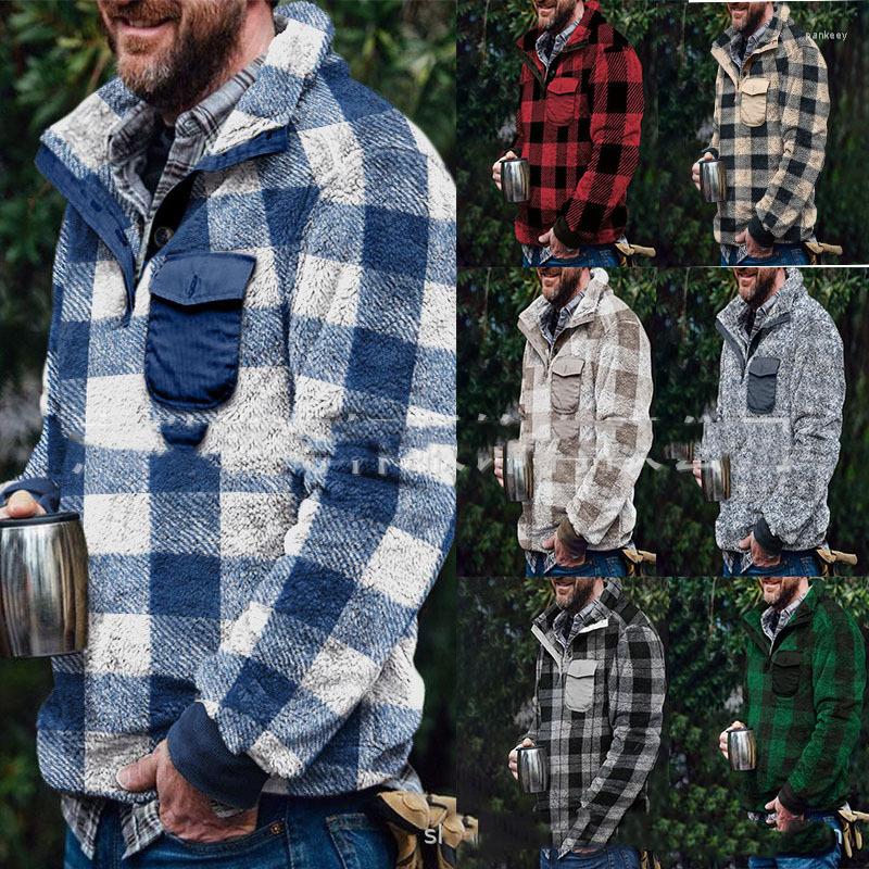 Men' Jackets Lugentolo Plaid Plush Jacket Mens Fall Winter Turn-down Collar Pullover Rib Sleeve Loose Clothing, 16
Men' Jackets Lugentolo Plaid Plush Jacket Mens Fall Winter Turn-down Collar Pullover Rib Sleeve Loose Clothing, 16