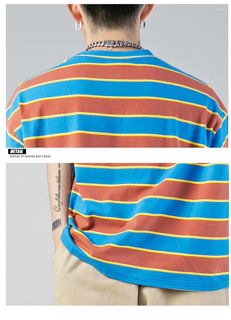 Men's T Shirts M1286 Striped Short-sleeved T-shirt Men's Summer Cotton Shirt Loose Bottoming
Men's T Shirts M1286 Striped Short-sleeved T-shirt Men's Summer Cotton Shirt Loose Bottoming