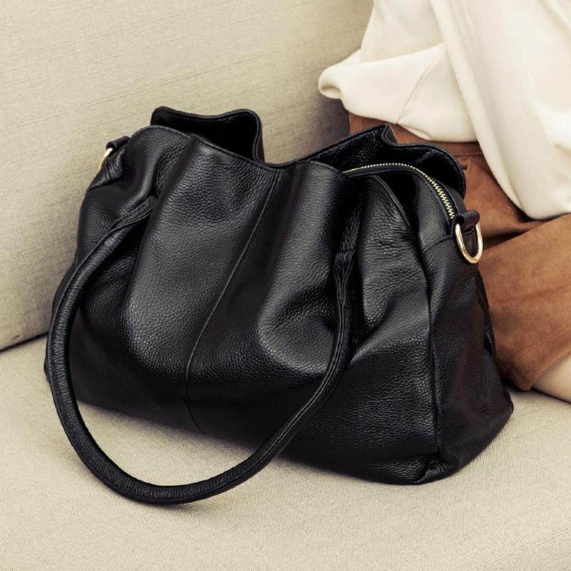 Evening Bags First Layer Cowhide Hobo Women Large Capacity Handbags Black Soft Genuine Leather Shoulder Crossbody Bag
Evening Bags First Layer Cowhide Hobo Women Large Capacity Handbags Black Soft Genuine Leather Shoulder Crossbody Bag