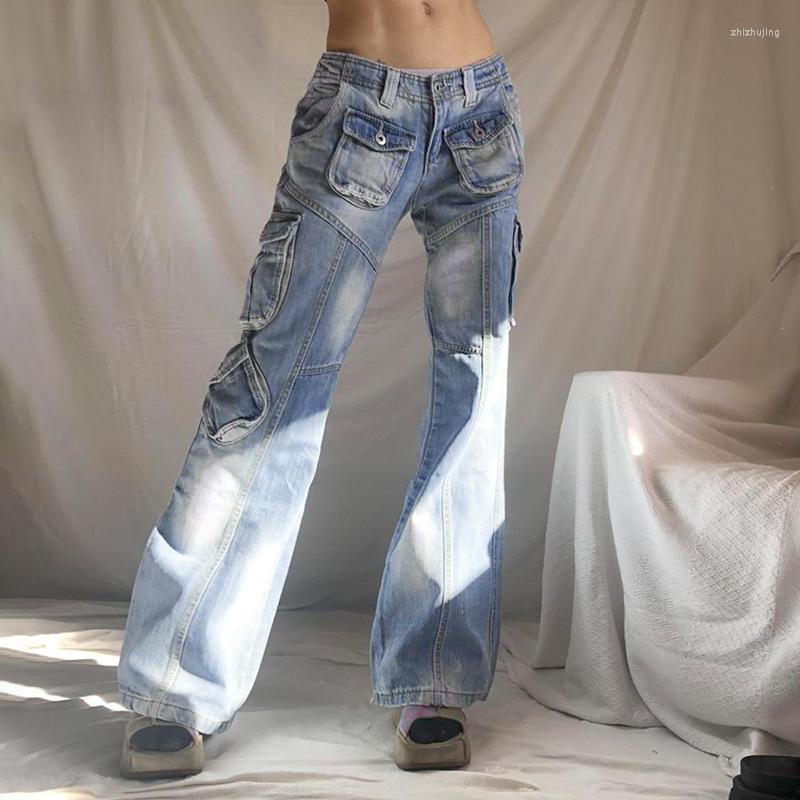 Women' Jeans MONMOIRA Girl Street Style Tooling Pockets Straight Tube Washed Casual Women Low Waist Cargo Denim Trousers Cwp0218-5, Blue
Women' Jeans MONMOIRA Girl Street Style Tooling Pockets Straight Tube Washed Casual Women Low Waist Cargo Denim Trousers Cwp0218-5, Blue