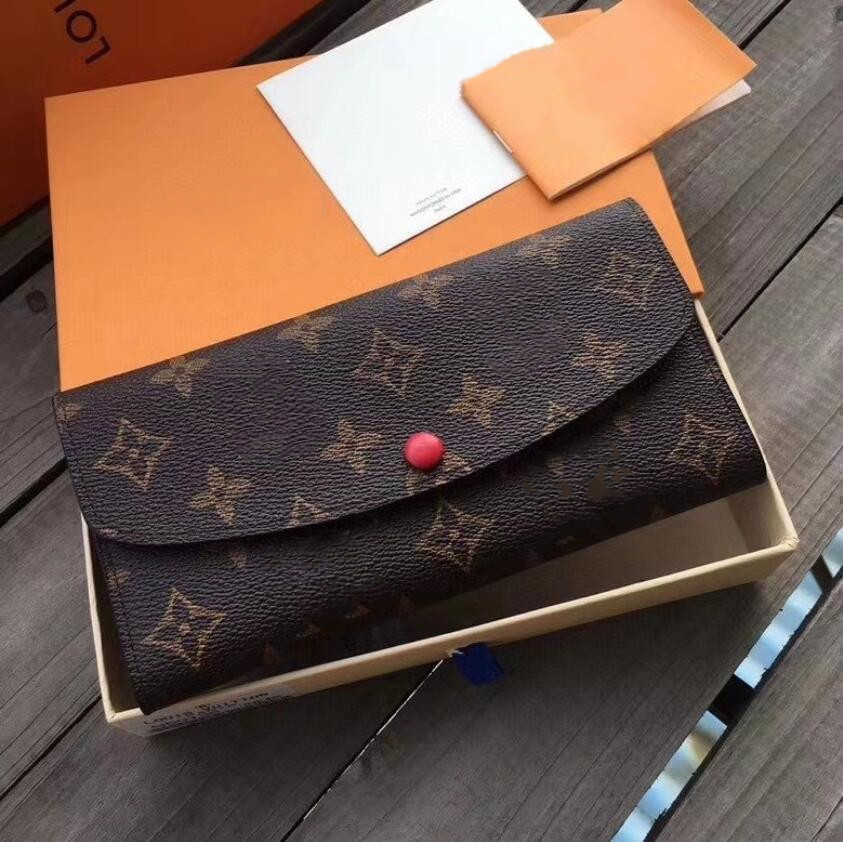 Designer Wallet Emilie Josephine Envelope Long Leather Brown Wallets Coin Purse Clutch Bags Women Lady Flap Purses, Packing bag
Designer Wallet Emilie Josephine Envelope Long Leather Brown Wallets Coin Purse Clutch Bags Women Lady Flap Purses, Packing bag