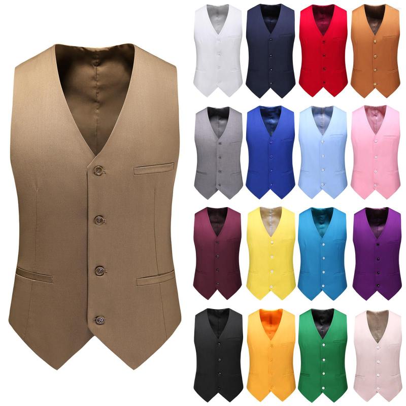 Men's Vests Men's Sleeveless Business Formal V-Neck Tops Casual Slim Fashion Solid Colors Single-breasted Waistcoat Suit Vest Gilet, Navy
Men's Vests Men's Sleeveless Business Formal V-Neck Tops Casual Slim Fashion Solid Colors Single-breasted Waistcoat Suit Vest Gilet, Navy
