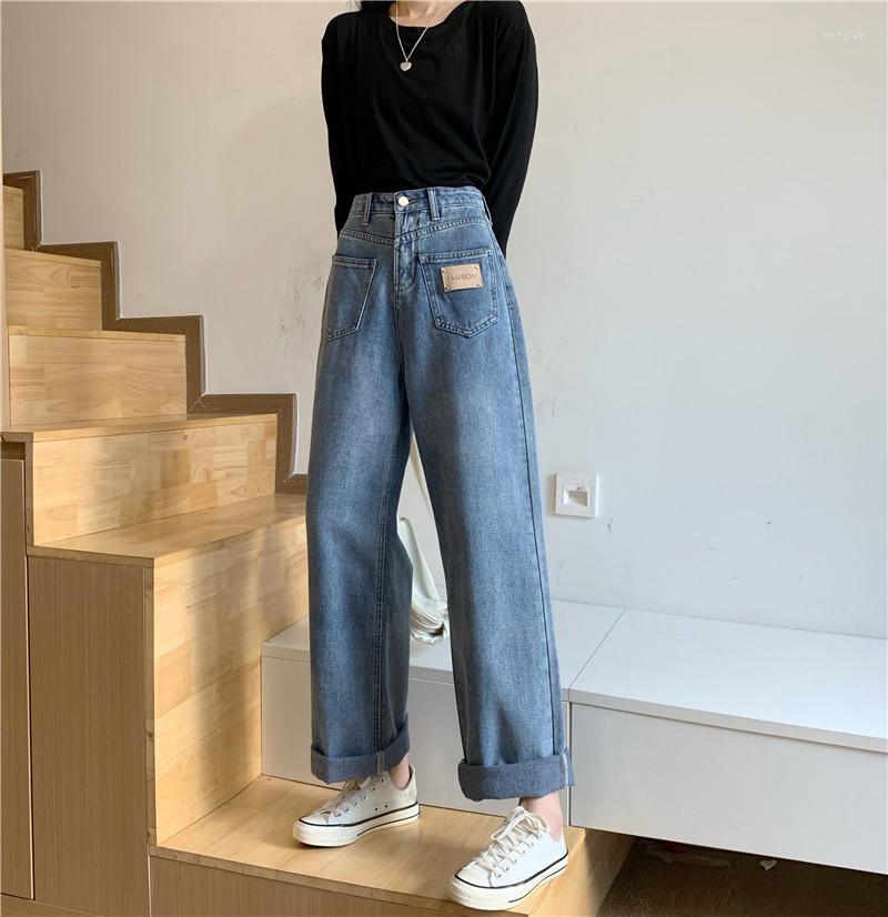Women' Jeans CGC 2022 Autumn Vintage High Waist Woman Loose Straight Denim Pants Female Wide Leg Baggy Jean Women Harajuku Trousers, Blue
Women' Jeans CGC 2022 Autumn Vintage High Waist Woman Loose Straight Denim Pants Female Wide Leg Baggy Jean Women Harajuku Trousers, Blue