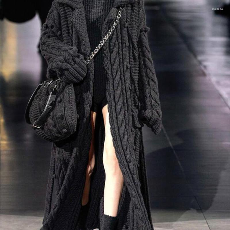 Women' Wool Ladies Big Size Jacket Coat European And American Long Cardigan Sweater Twist, B(no shoulder bag)
Women' Wool Ladies Big Size Jacket Coat European And American Long Cardigan Sweater Twist, B(no shoulder bag)