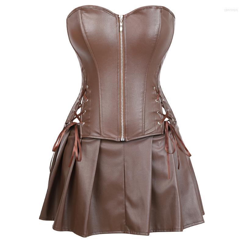 Bustiers & Corsets Woman Corset Sexy Leather Dresses Skirt Burlesque Front Zipper Gothic Punk Steampunk Bustier Overbust KorsettBustiers, Black
Bustiers & Corsets Woman Corset Sexy Leather Dresses Skirt Burlesque Front Zipper Gothic Punk Steampunk Bustier Overbust KorsettBustiers, Black