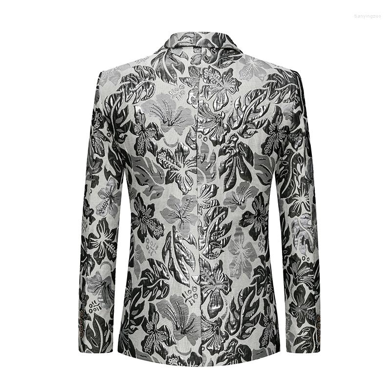 Men' Suits 2022 Arrival Silver Floral Blazer Slim Masculino Luxury Jacket Men Stylish Prom Club Flower Asian, Same as photo
Men' Suits 2022 Arrival Silver Floral Blazer Slim Masculino Luxury Jacket Men Stylish Prom Club Flower Asian, Same as photo