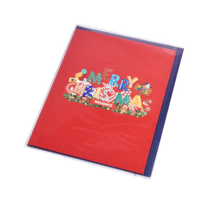 Greeting Cards Event Party Supplies Festive Home Garden 3D Anniversary Pop Up Card Red Maple Handmade Gifts Merry Christmas Cards