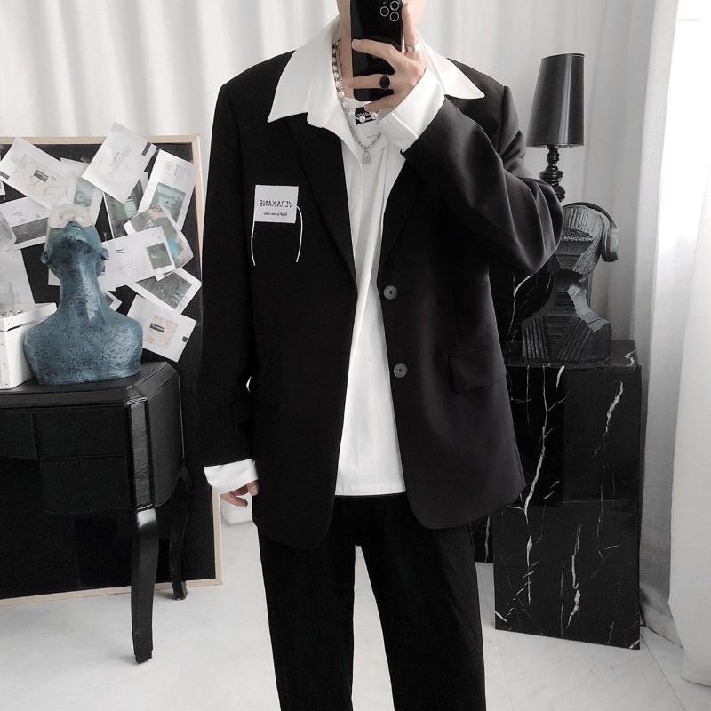 Men' Suits Minimalist Style Mens Fake Two Pieces Blazers Jacket Long Sleeve Loose Casual Single Breasted, Black 
Men' Suits Minimalist Style Mens Fake Two Pieces Blazers Jacket Long Sleeve Loose Casual Single Breasted, Black