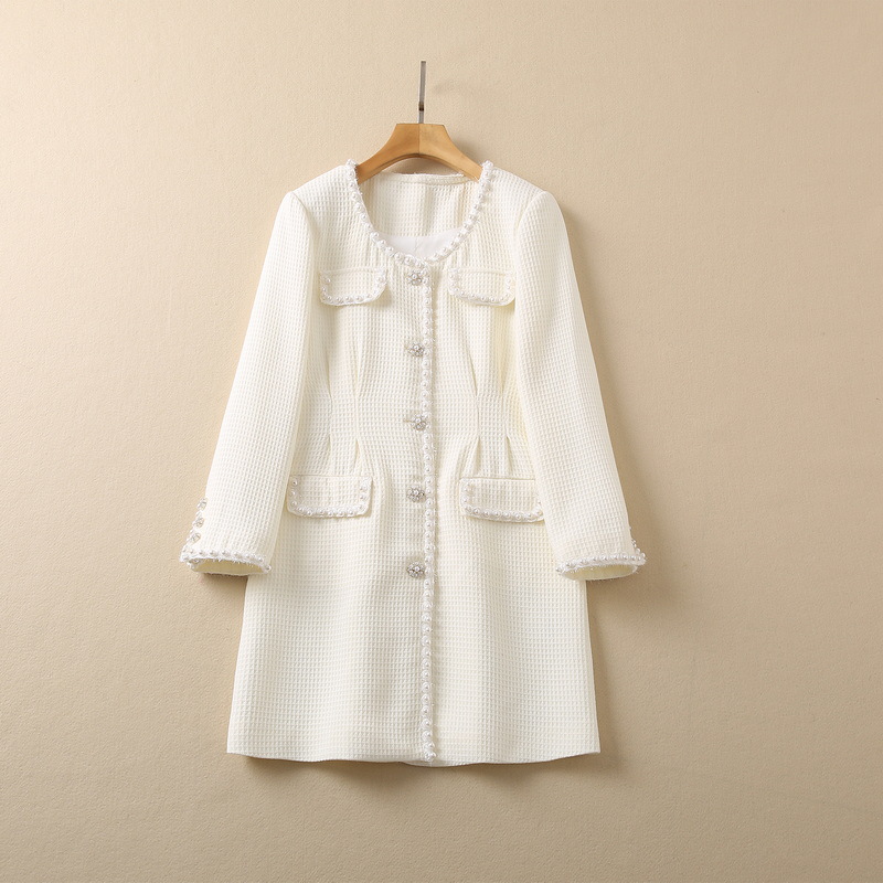 2022 Autumn Round Neck Pearl Beaded Dress Ivory Solid Color Long Sleeve Panelled Single-Breasted Short Casual Dresses S2O080115 XXL
2022 Autumn Round Neck Pearl Beaded Dress Ivory Solid Color Long Sleeve Panelled Single-Breasted Short Casual Dresses S2O080115 XXL