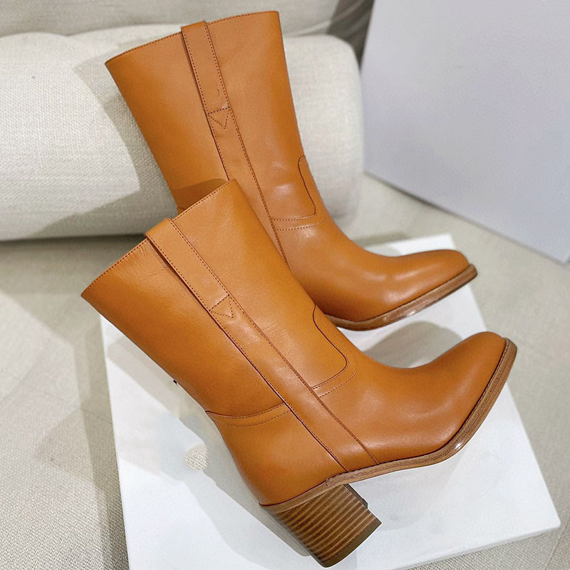 Leather Knight Boots chunky hee Western Cowboy Boot Pointed toes classic fashion Half Booties for women luxury designers shoes factory Footwear, Brown
Leather Knight Boots chunky hee Western Cowboy Boot Pointed toes classic fashion Half Booties for women luxury designers shoes factory Footwear, Brown