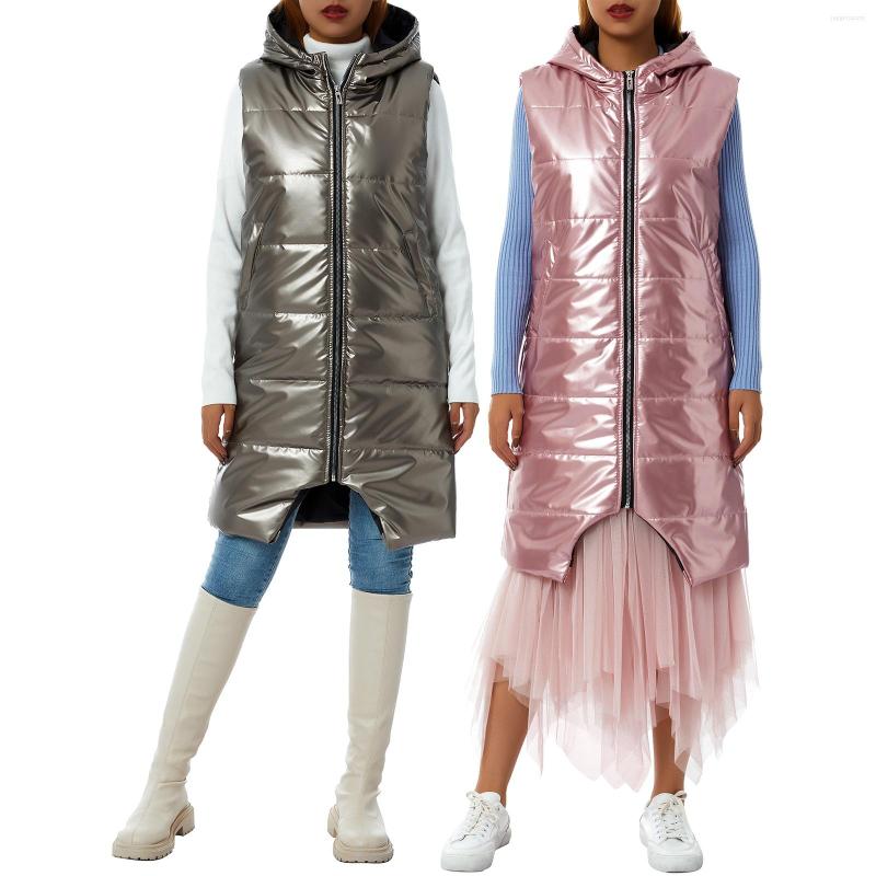 Women' Trench Coats Hirigin Fashion Women Winter Casual Glossy Cotton Vest Outwear Solid Color Slim-Fit Zipper-Up Sleeveless Pockets Long
Women' Trench Coats Hirigin Fashion Women Winter Casual Glossy Cotton Vest Outwear Solid Color Slim-Fit Zipper-Up Sleeveless Pockets Long