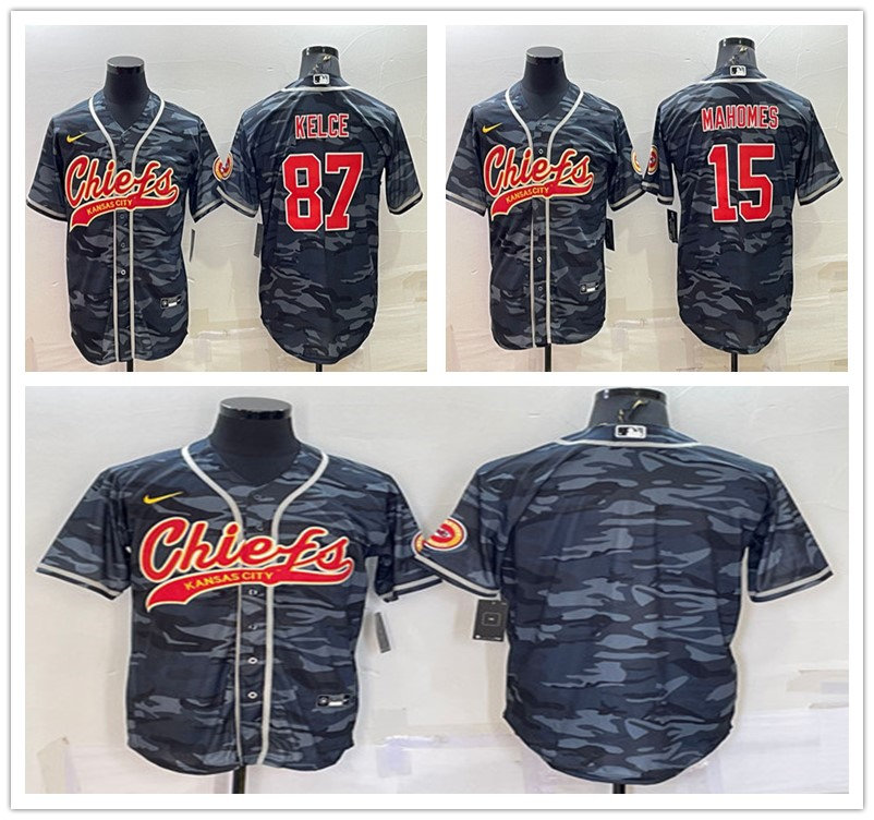 Baseball Football Jersey Kansas''City''Chiefs''Men Travis Kelce #87 Patrick Mahomes #15 Gray/Navy Camo With Patch Cool Base Stitched
Baseball Football Jersey Kansas''City''Chiefs''Men Travis Kelce #87 Patrick Mahomes #15 Gray/Navy Camo With Patch Cool Base Stitched